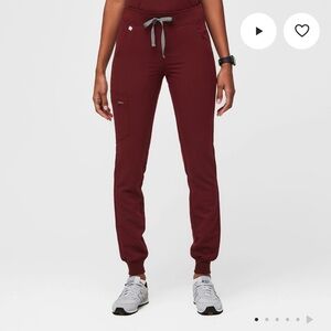 Figs Maroon Jogger Pants